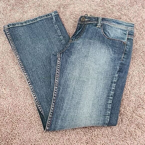 Fried Denim Bootcut Jeans Low Rise Dark Blue Women 9/10 Slight stretch. - Picture 1 of 7